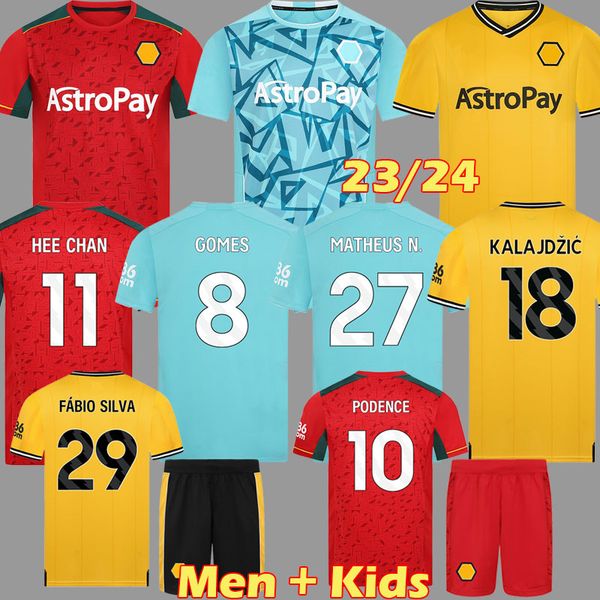 23 24 sarabia wolves soccer jerseys matheus neto guedes traore 2023 2024 wanderers podence lemina hee chan wolverhampton football shirts men, Black;yellow
23 24 sarabia wolves soccer jerseys matheus neto guedes traore 2023 2024 wanderers podence lemina hee chan wolverhampton football shirts men, Black;yellow