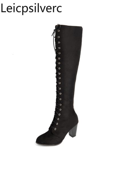 boot's boots autumn and winter fashion comfortable versatile kneehigh crosstied square heel high 75cm plus size3443 230818, Black
boot's boots autumn and winter fashion comfortable versatile kneehigh crosstied square heel high 75cm plus size3443 230818, Black