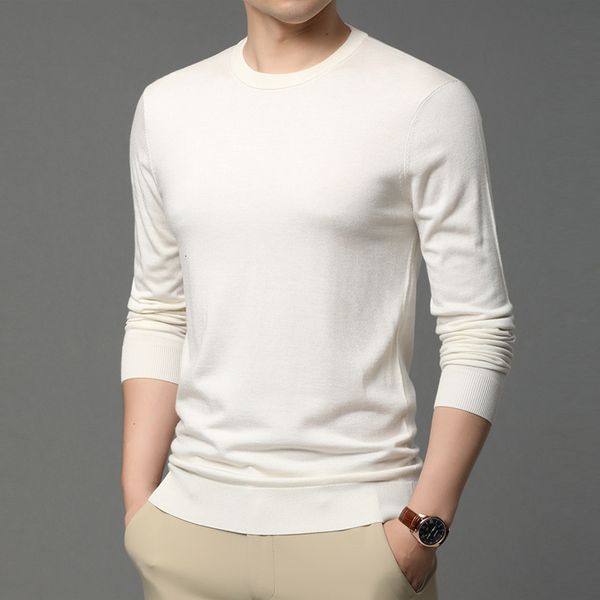 men's sweaters spring and autumn round neck solid color longsleeved knitted sweaters men bottoming shirt 7003 230818, White;black
men's sweaters spring and autumn round neck solid color longsleeved knitted sweaters men bottoming shirt 7003 230818, White;black