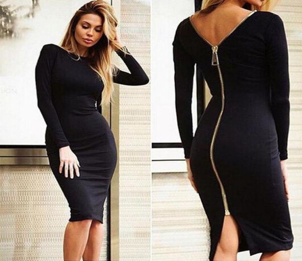 fashion black long sleeve party dresses women clothing back full zipper robe femme pencil tight dress111329325, Black;gray
fashion black long sleeve party dresses women clothing back full zipper robe femme pencil tight dress111329325, Black;gray