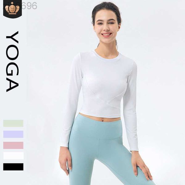 desginer al yoga t short long sleeved ribbed suit sweatshirt for women breathable round neck slimming fitness suit, White
desginer al yoga t short long sleeved ribbed suit sweatshirt for women breathable round neck slimming fitness suit, White