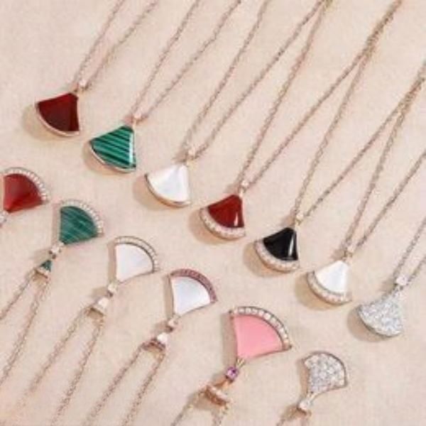 jewelry divas dream necklaces designers fan shape necklace diamonds white pink green chalcedony small skirt female elegant for women valenti, Silver
jewelry divas dream necklaces designers fan shape necklace diamonds white pink green chalcedony small skirt female elegant for women valenti, Silver