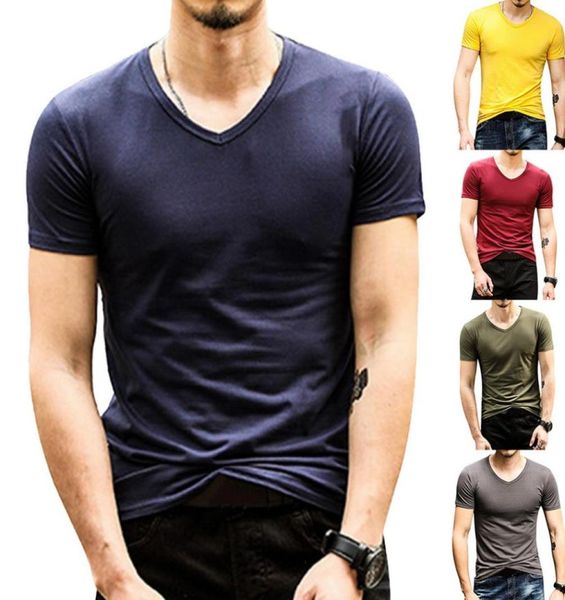 men039s short sleeve t shirt summer v neck tee fashion slim fitness sportswear running t shirt camisetas hombre2203178, White;black
men039s short sleeve t shirt summer v neck tee fashion slim fitness sportswear running t shirt camisetas hombre2203178, White;black