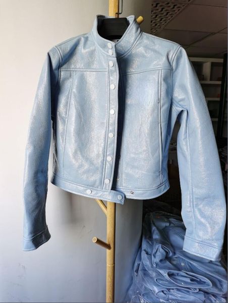 womens jackets fashion classic trendy luxury designer cloth women spring 141271 pu leather embroidered jacket short coat sky blue 230818, Black;brown
womens jackets fashion classic trendy luxury designer cloth women spring 141271 pu leather embroidered jacket short coat sky blue 230818, Black;brown
