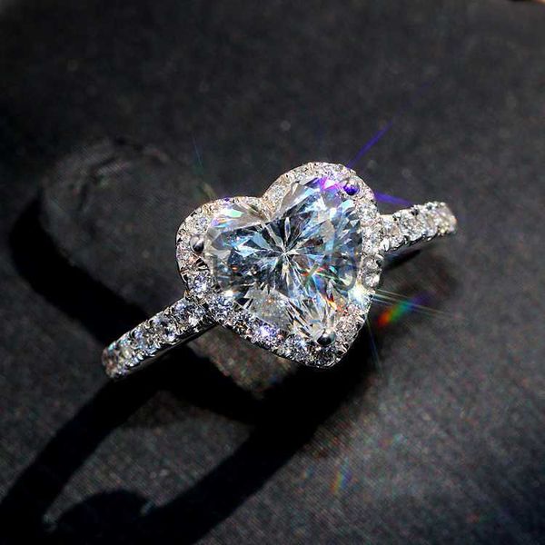 band rings full body silver detection with diamond ring imitation mosonite zircon heart-shaped s925 silver love diamond ring for women'
band rings full body silver detection with diamond ring imitation mosonite zircon heart-shaped s925 silver love diamond ring for women'