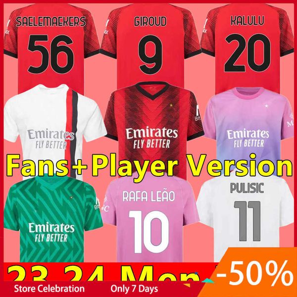 23 24 pulisic koche soccer jerseys 2023 giroud de ketelaere rafa leao ac milans theo s.castillejo reijnders home football shirt special four, White;black
23 24 pulisic koche soccer jerseys 2023 giroud de ketelaere rafa leao ac milans theo s.castillejo reijnders home football shirt special four, White;black