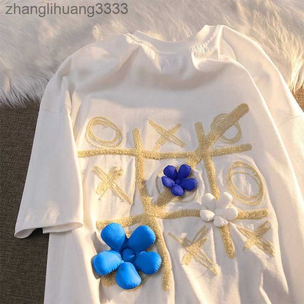 women's t-shirt towel embroidery designer nine-square flocking short-sleeved t-shirt women fashion graphic tee vintage kawaii clothes y, White
women's t-shirt towel embroidery designer nine-square flocking short-sleeved t-shirt women fashion graphic tee vintage kawaii clothes y, White