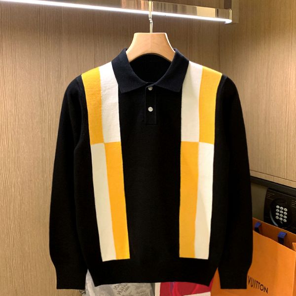 men's sweaters autumn winter fashion slim fit sweater male business casual knit men long sleeve lapel pullover a388 230818, White;black
men's sweaters autumn winter fashion slim fit sweater male business casual knit men long sleeve lapel pullover a388 230818, White;black