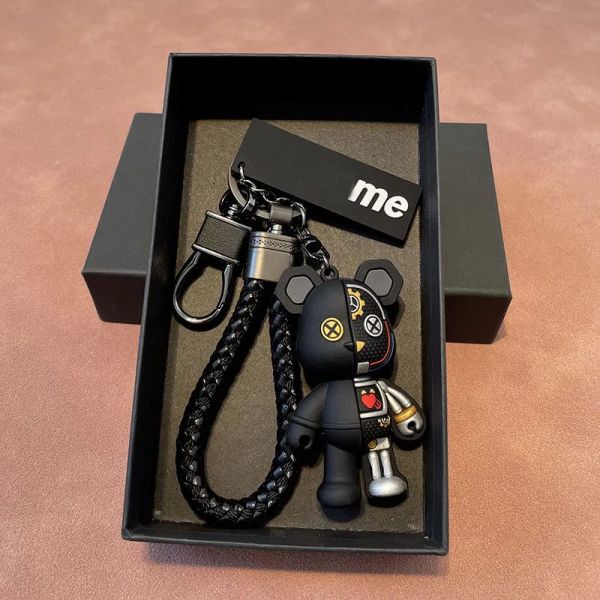 mechanical bear personality car keychains for men women cute cartoon toy casual couple key chain bag hanging brand gift designers keychain, Silver
mechanical bear personality car keychains for men women cute cartoon toy casual couple key chain bag hanging brand gift designers keychain, Silver