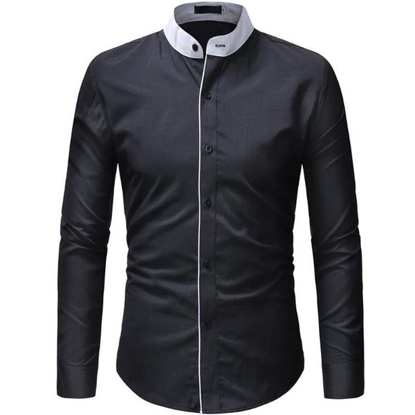 men's dress shirts 2021 fashion casual men shirt long sleeve mandarin collar slim fit korean business mens clothes329n, White;black
men's dress shirts 2021 fashion casual men shirt long sleeve mandarin collar slim fit korean business mens clothes329n, White;black