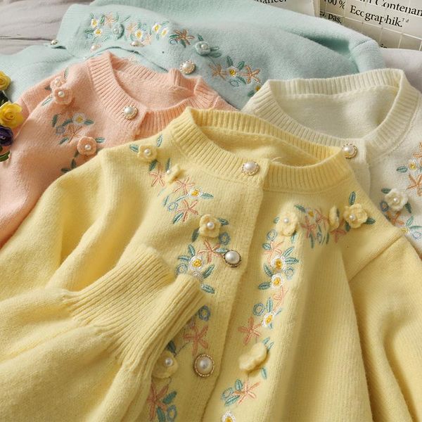 women's knits tees autumn winter woman cardigan sweater vintage mori girl style embroidery flower loose casual knitted sweaters lady f, White
women's knits tees autumn winter woman cardigan sweater vintage mori girl style embroidery flower loose casual knitted sweaters lady f, White