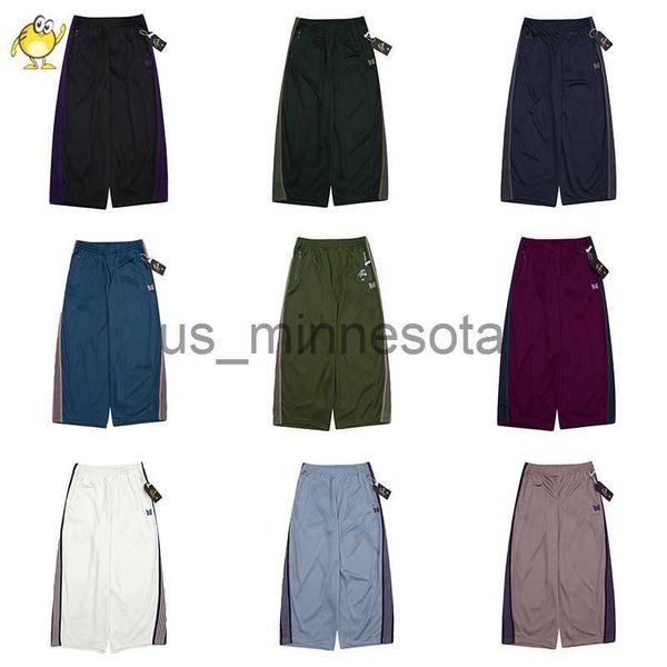 men's jeans multicolor needles wide leg pants men woman 11 casual high street classic butterfly embroidery side webbing striped trouser, Blue
men's jeans multicolor needles wide leg pants men woman 11 casual high street classic butterfly embroidery side webbing striped trouser, Blue