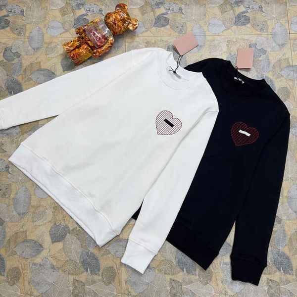 women's sweatshirts embroidered sweater miu designer hoodies round neck pullover long sleeved tshirt fashion women clothing, Black
women's sweatshirts embroidered sweater miu designer hoodies round neck pullover long sleeved tshirt fashion women clothing, Black