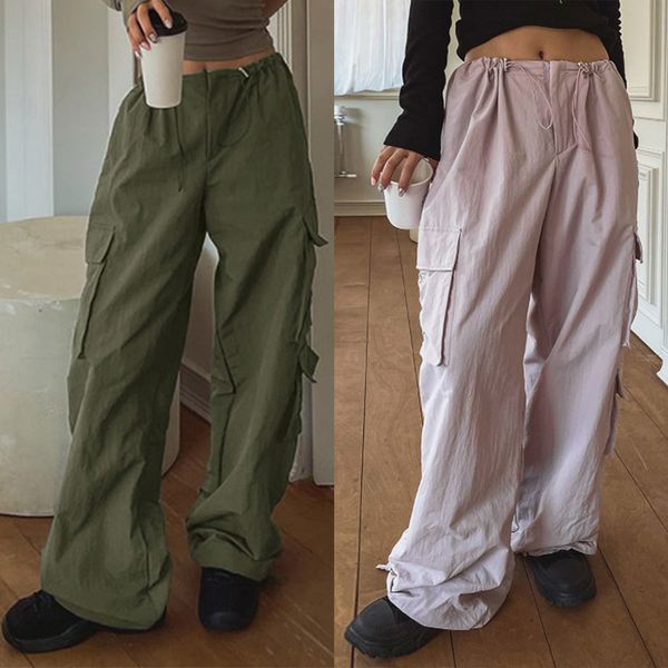 women's pants summer overall cargo casual loose y2k streetwear solid color vintage drawstring with pocket wide legs trousers 230818, Black;white
women's pants summer overall cargo casual loose y2k streetwear solid color vintage drawstring with pocket wide legs trousers 230818, Black;white