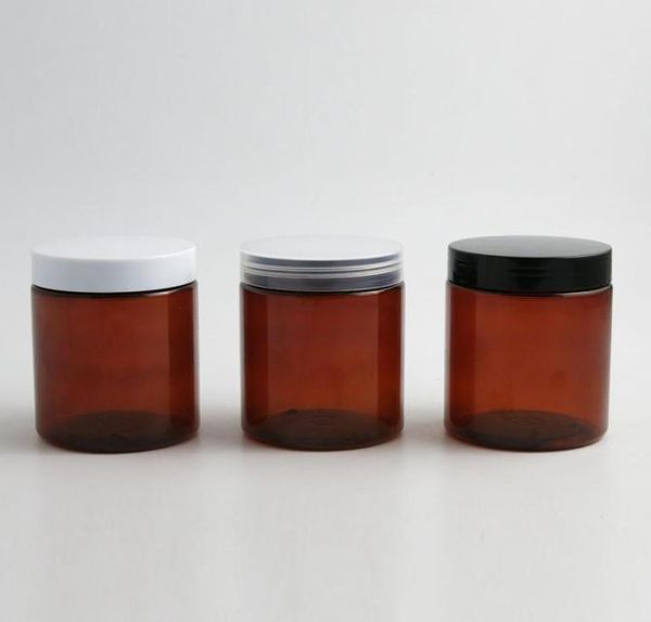30 x round cosmetic cream jar with plastic lids pet amber black bottle packaging lotion big container 250g 250ml9806674
30 x round cosmetic cream jar with plastic lids pet amber black bottle packaging lotion big container 250g 250ml9806674