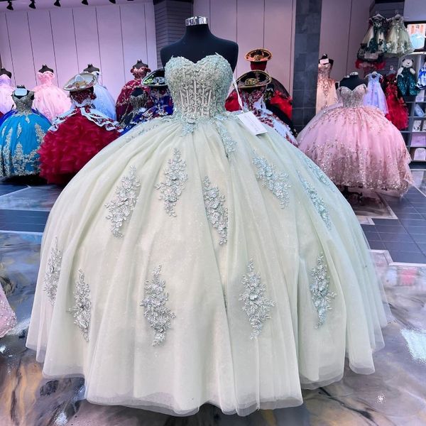 mint green princess quinceanera dresses 2023 off shoulder lace appliques beads ball gown sweet 16 dresses vestidos de 15, Blue;red
mint green princess quinceanera dresses 2023 off shoulder lace appliques beads ball gown sweet 16 dresses vestidos de 15, Blue;red
