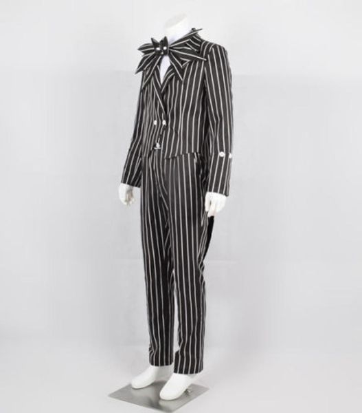 the nightmare before christmas cosplay jack skellington stripe costume cool5683599, Black
the nightmare before christmas cosplay jack skellington stripe costume cool5683599, Black