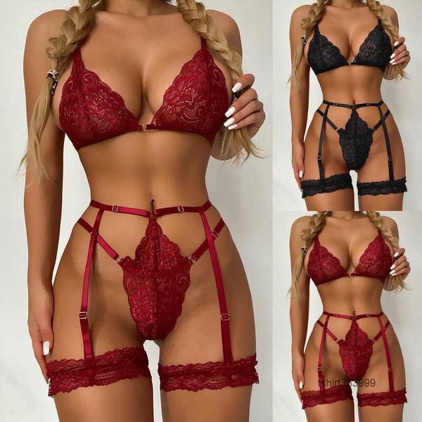new complex technology cross lace stitching women's lingerie set, White;black
new complex technology cross lace stitching women's lingerie set, White;black