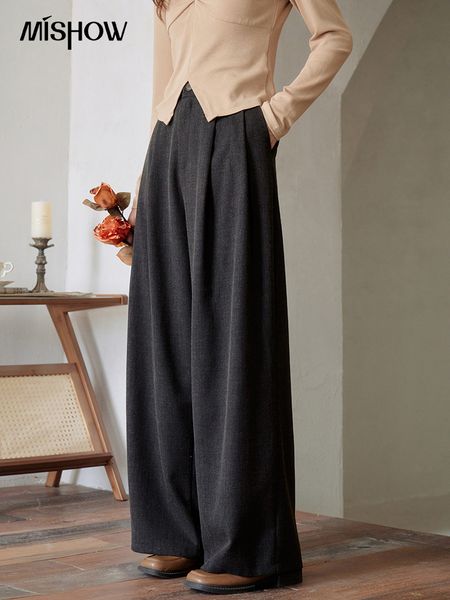 women's pants s mishow loose wide leg for women autumn 2023 solid straight pockets female clothes full length office lady mxc41k0448 23, Black;white
women's pants s mishow loose wide leg for women autumn 2023 solid straight pockets female clothes full length office lady mxc41k0448 23, Black;white