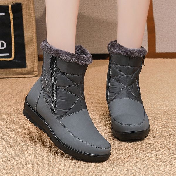 waterproof new product snow boots designer black grey brown women winter warm plush ankle booties front zipper non slip cotton padded outdoo
waterproof new product snow boots designer black grey brown women winter warm plush ankle booties front zipper non slip cotton padded outdoo