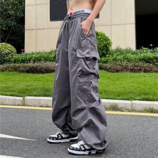 women's pants s y2k parachute oversize pockets cargo pant retro workwear casual baggy straight trousers y2k streetwear egirl style 2308, Black;white
women's pants s y2k parachute oversize pockets cargo pant retro workwear casual baggy straight trousers y2k streetwear egirl style 2308, Black;white