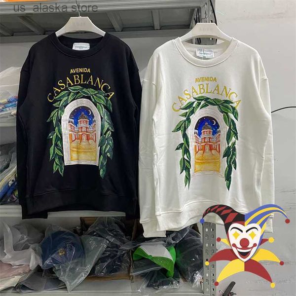 men's hoodies sweatshirts castle print casablanca sweatshirts men women cotton loose hoodie black white pullovers with tag t230819
men's hoodies sweatshirts castle print casablanca sweatshirts men women cotton loose hoodie black white pullovers with tag t230819