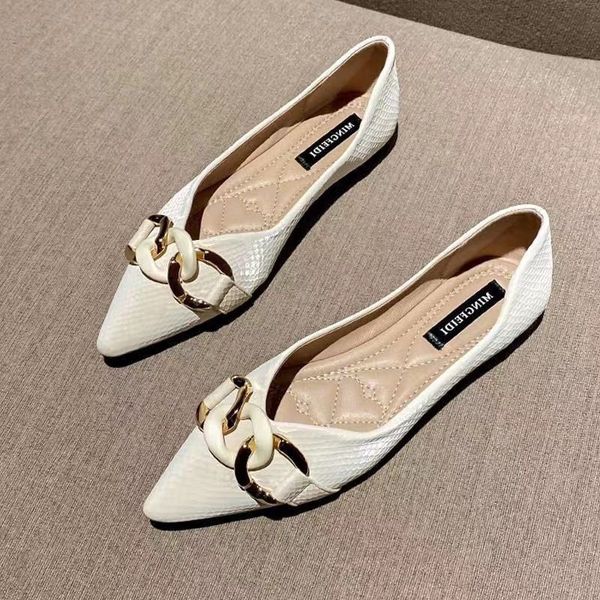 dress shoes pointed shoe spring 2023 joker flat metal chain design elegant style whitecollar casual women's 230818, Black
dress shoes pointed shoe spring 2023 joker flat metal chain design elegant style whitecollar casual women's 230818, Black