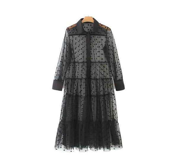 women stylish polka dot patchwork transparent midi shirt dress long sleeve female chic mesh dresses vestidos1614588, Black;gray
women stylish polka dot patchwork transparent midi shirt dress long sleeve female chic mesh dresses vestidos1614588, Black;gray