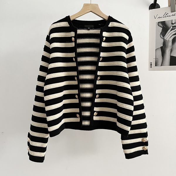 womens knits tees fashion spring autumn striped knitted sweater slim simple casual versatile cardigans coat female chic 230818, White
womens knits tees fashion spring autumn striped knitted sweater slim simple casual versatile cardigans coat female chic 230818, White