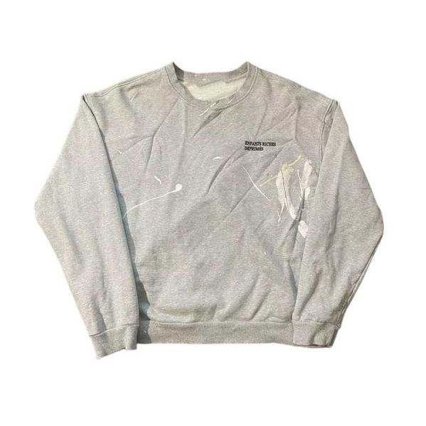 men's hoodies rtim erd rich second generation letter embroidery speckled ink round neck sweater os loose washed casual fashion pullover, Black
men's hoodies rtim erd rich second generation letter embroidery speckled ink round neck sweater os loose washed casual fashion pullover, Black