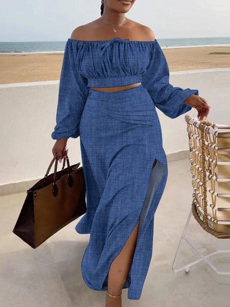 two piece dress side slit long skirt print matching suit women summer short and outfits loose casual female chic set 230818, White
two piece dress side slit long skirt print matching suit women summer short and outfits loose casual female chic set 230818, White