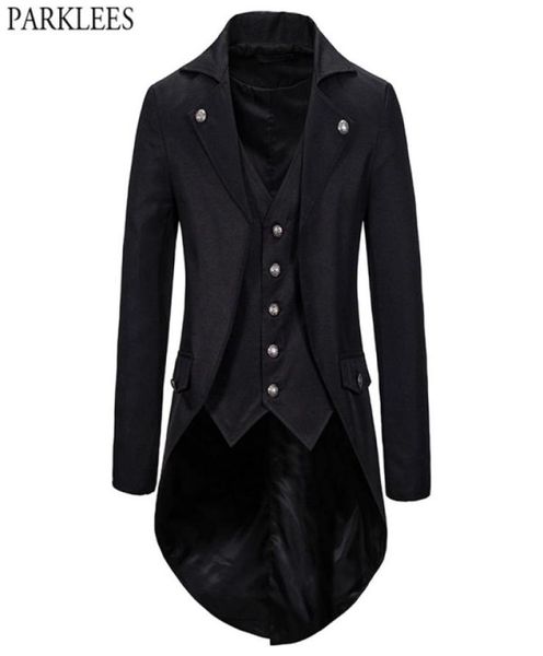 gothic victorian tailcoat jacket men steampunk medieval cosplay costume male pirate viking renaissance formal tuxedo coats 2xl y209274035, White;black
gothic victorian tailcoat jacket men steampunk medieval cosplay costume male pirate viking renaissance formal tuxedo coats 2xl y209274035, White;black