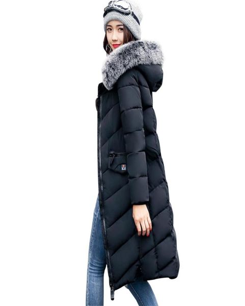 2018 fur collar women winter hooded coat female outerwear coat girls warm long style slim parkas feminino 4327447, Black
2018 fur collar women winter hooded coat female outerwear coat girls warm long style slim parkas feminino 4327447, Black