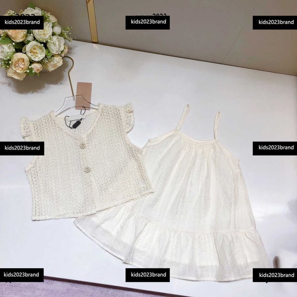 kids designer clothes fashion tracksuits summer baby sets 2pcs hollow knit vest and strap dress new product, White
kids designer clothes fashion tracksuits summer baby sets 2pcs hollow knit vest and strap dress new product, White