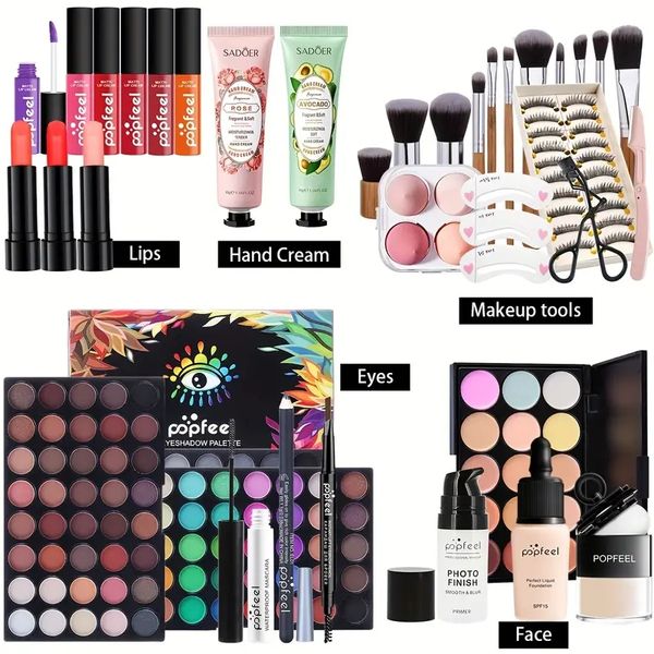 makeup box set, cosmetic gift box eyeshadow eyeliner eyebrow pen lipstick lip gloss primer foundation loose powder and matching brushes and
makeup box set, cosmetic gift box eyeshadow eyeliner eyebrow pen lipstick lip gloss primer foundation loose powder and matching brushes and