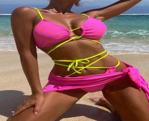 women039s swimwear thong bandage 3 piece bikini set women neon solid hollow out micro swimsuit summer bathing suit mesh sk4457632, White;black
women039s swimwear thong bandage 3 piece bikini set women neon solid hollow out micro swimsuit summer bathing suit mesh sk4457632, White;black