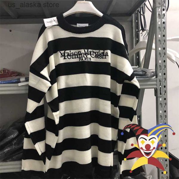 men's sweaters onesize margiela jacquard embroidery sweater men women stripe casual sweatshirts t230819, White;black
men's sweaters onesize margiela jacquard embroidery sweater men women stripe casual sweatshirts t230819, White;black