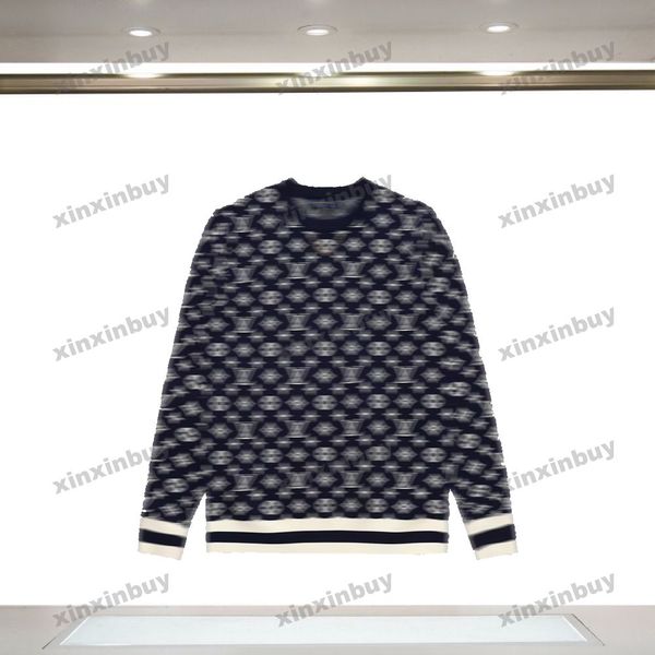 xinxinbuy men women designer sweatshirt flower letter jacquard sweater yellow black white xs-xl, Black;brown
xinxinbuy men women designer sweatshirt flower letter jacquard sweater yellow black white xs-xl, Black;brown