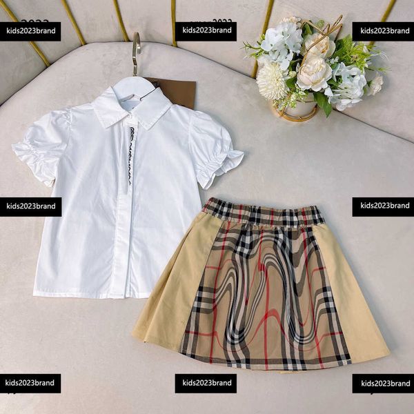 kids clothes child sets baby dress summer 2pcs elastic cuffs with polo collar and plaid skirt new product, White
kids clothes child sets baby dress summer 2pcs elastic cuffs with polo collar and plaid skirt new product, White