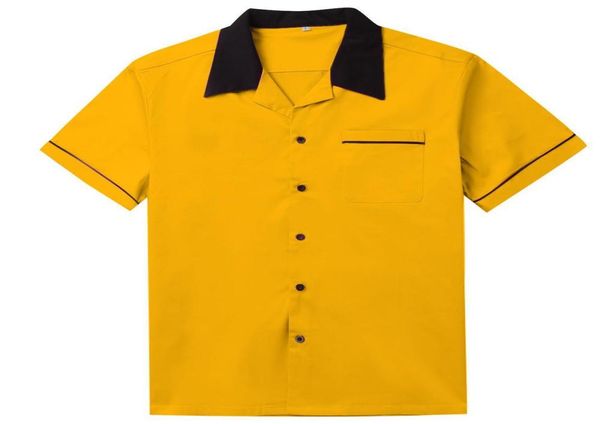white bowling shirt short sleeve classic retro shirt st117y yellow red cotton midcentury inspired style men shirts2498099, White;black
white bowling shirt short sleeve classic retro shirt st117y yellow red cotton midcentury inspired style men shirts2498099, White;black