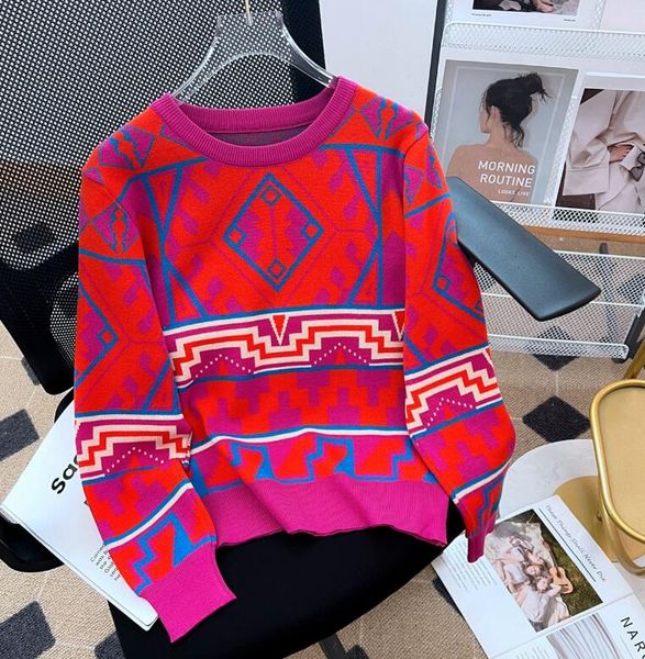 women's sweater 2023 autumn new women's knitwear fashion loose round neck women's sweater top, White;black
women's sweater 2023 autumn new women's knitwear fashion loose round neck women's sweater top, White;black