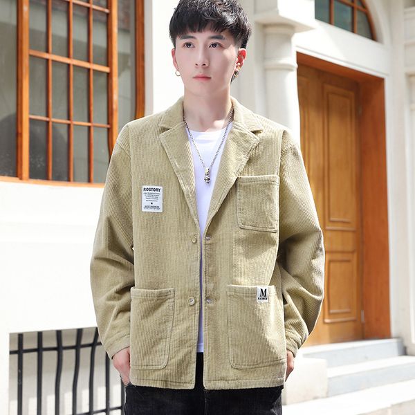 men's suits blazers corduroy suit coat spring and autumn loose fashion ruffian jacket student leisure korean 230818, White;black
men's suits blazers corduroy suit coat spring and autumn loose fashion ruffian jacket student leisure korean 230818, White;black