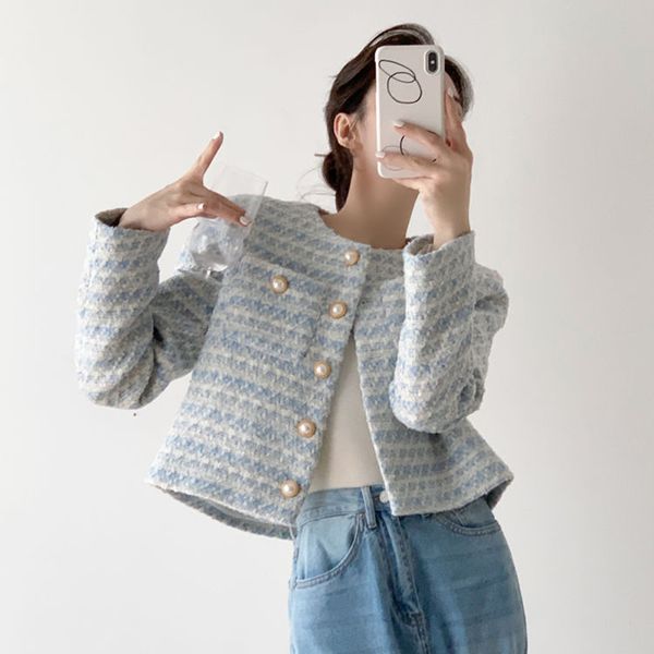womens jackets jmprs korean fashion women tweed elegant buttons long sleeve casual slim coat cropped sweet lady all match outwear 230818, Black;brown
womens jackets jmprs korean fashion women tweed elegant buttons long sleeve casual slim coat cropped sweet lady all match outwear 230818, Black;brown