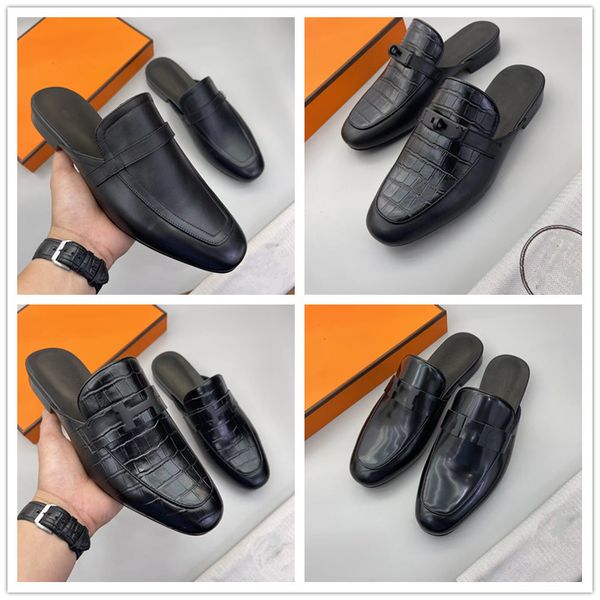 23ss luxury men dress shoes half slippers men leather casual shoes simplicity black loafers slippers lightweight flats flip flops eu38-46
23ss luxury men dress shoes half slippers men leather casual shoes simplicity black loafers slippers lightweight flats flip flops eu38-46