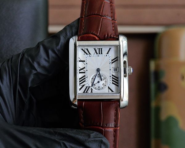 tank series, watch, men's watch, luxury watch, automatic winding mechanical movement, high strength blue glass, imported calfskin, size, Slivery;brown
tank series, watch, men's watch, luxury watch, automatic winding mechanical movement, high strength blue glass, imported calfskin, size, Slivery;brown