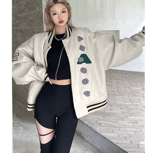 womens jackets baseball jacket for spring and autumn loose embroidered versatile vintage american street patchwork hip hop 230818, Black;brown
womens jackets baseball jacket for spring and autumn loose embroidered versatile vintage american street patchwork hip hop 230818, Black;brown