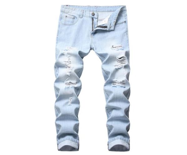 men039s jeans mens light color slim fit hole high street blue nonelastic casual fashion urban stretwear6682761
men039s jeans mens light color slim fit hole high street blue nonelastic casual fashion urban stretwear6682761