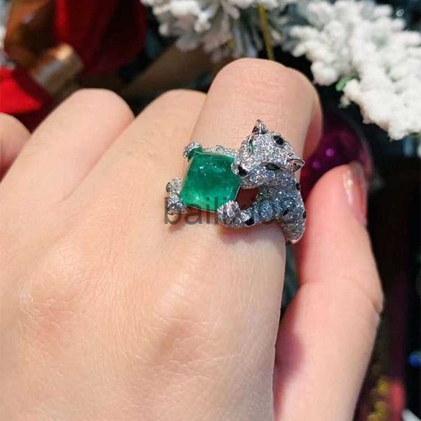 band rings caibao french luxury leopard emerald ring with adjustable opening for women's index finger ring temperament cool and mesh re, Silver
band rings caibao french luxury leopard emerald ring with adjustable opening for women's index finger ring temperament cool and mesh re, Silver
