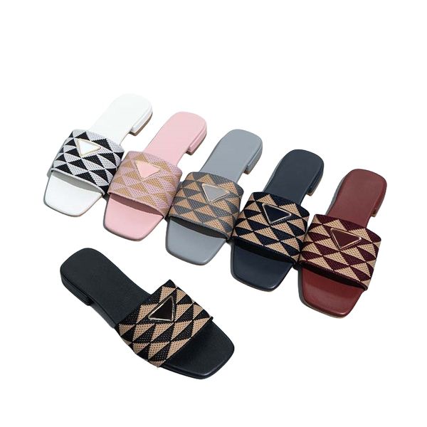 embroidered fabric slides triangle mark multicolor embroidery mules leather inverted triangle shoes womens fashion flip flops casual summer, Black
embroidered fabric slides triangle mark multicolor embroidery mules leather inverted triangle shoes womens fashion flip flops casual summer, Black
