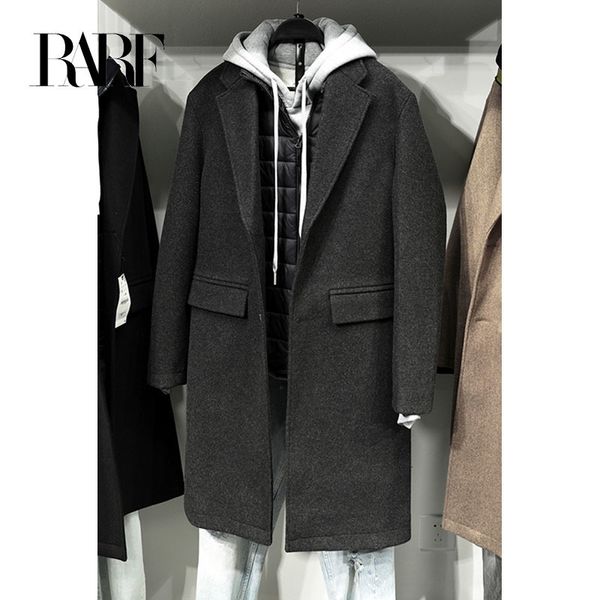 mens wool blends rarf mens autumn and winter thick suit collar long coat woolen windbreaker 230818, Black
mens wool blends rarf mens autumn and winter thick suit collar long coat woolen windbreaker 230818, Black